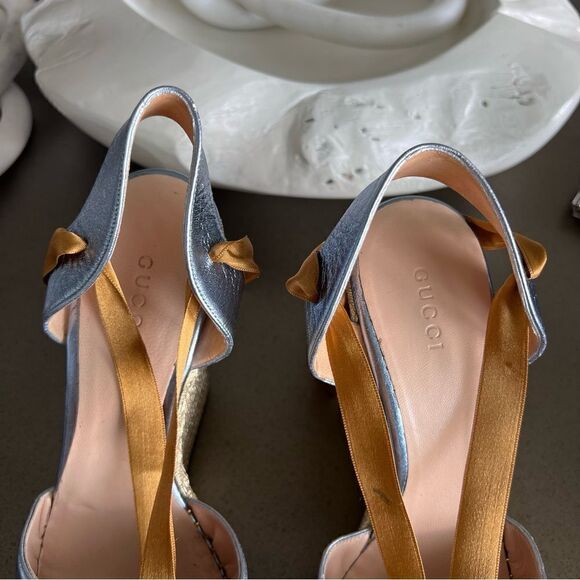 GUCCI Lilibeth leather espadrilles Size 40 - Picture 7 of 15